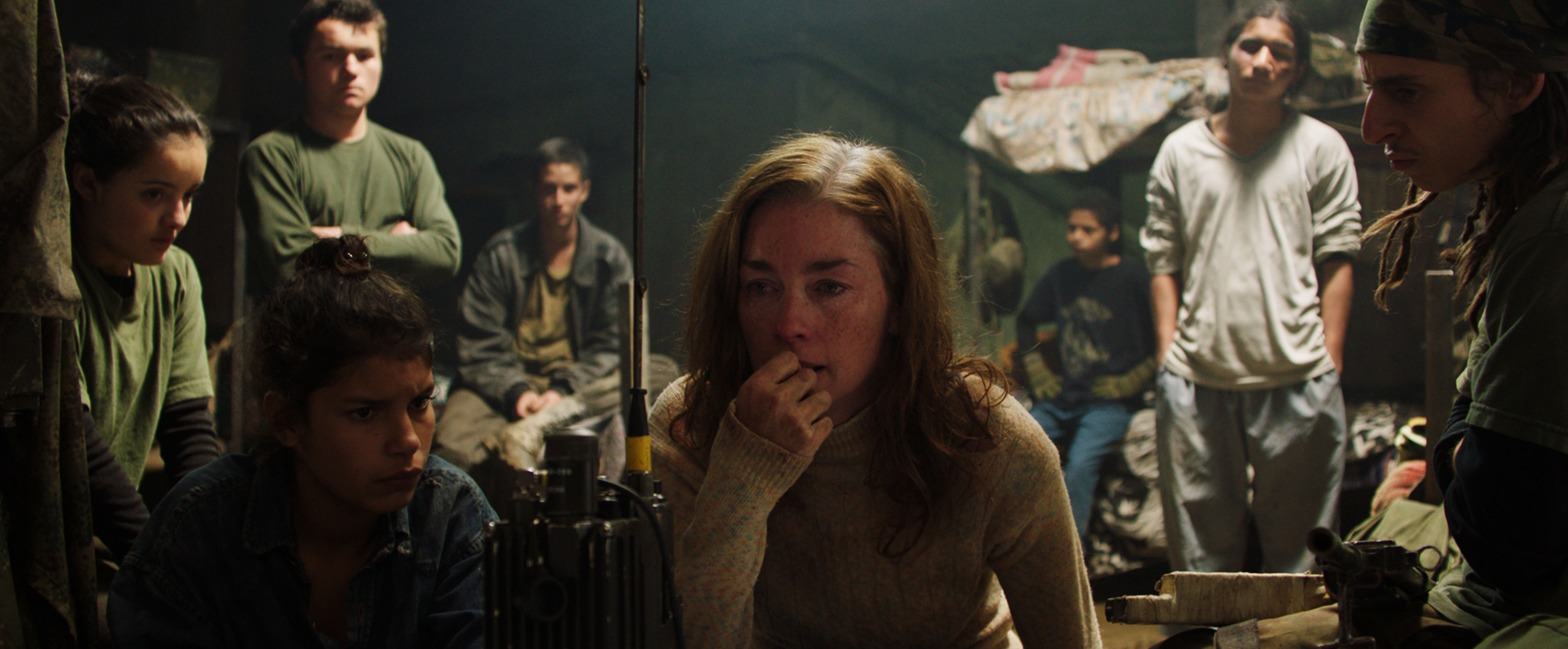Monos, directed by Alejandro Landes and Alexis dos Santos. Monos, directed by Alejandro Landes and Alexis dos Santos.